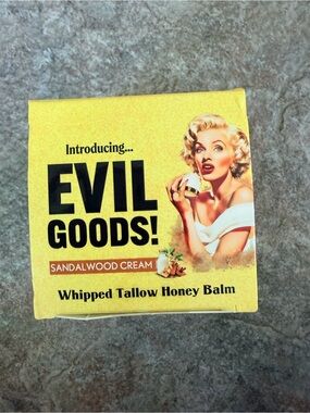 Evil Goods Sandalwood Cream Whipped Tallow Honey Balm -l
